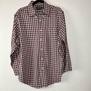 Lauren Ralph Lauren Red Plaid Button Classic Shirt‎
